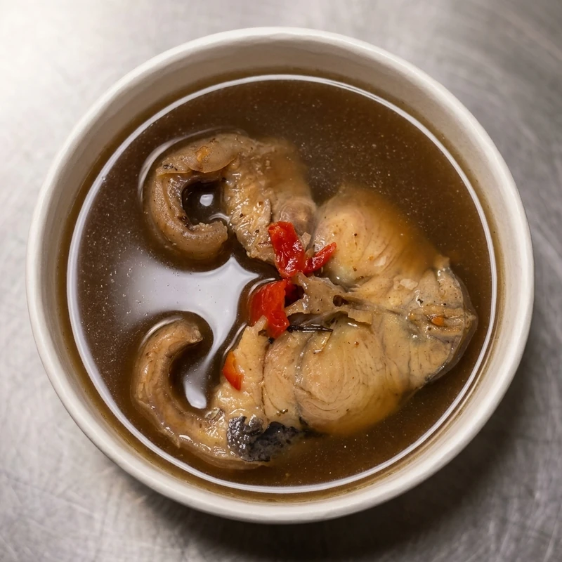 Nigerian goat meat pepper soup at Lagos Flavors in Queen Mary Park, Edmonton, AB