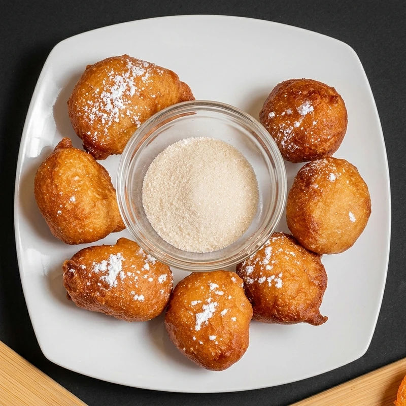 Nigerian puff puff with yaji suya spice at Lagos Flavors in Queen Mary Park, Edmonton, AB